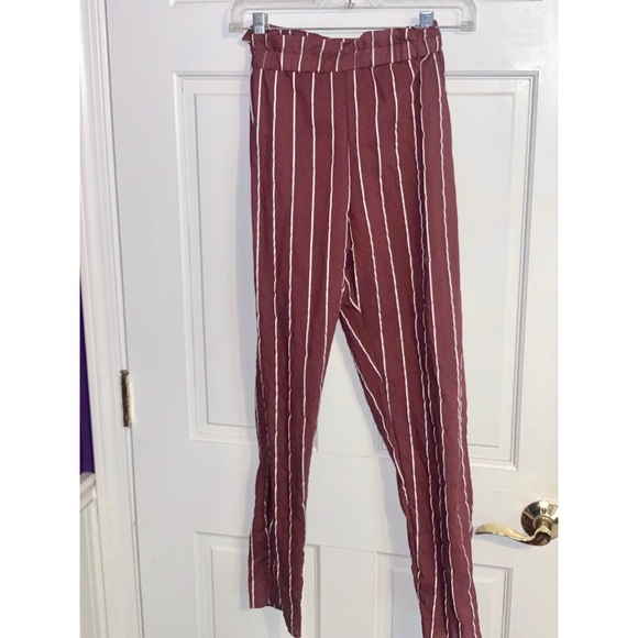 Kendal and Kylie light weight burgundy pants - Picture 2 of 3
